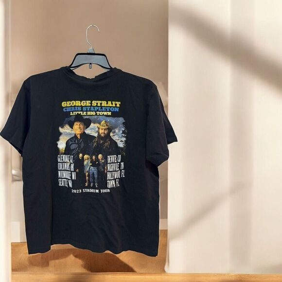 (XL) George Strait - Chris Stapleton - Little Big Town 2023 Stadium Tour Band Te - Picture 2 of 3